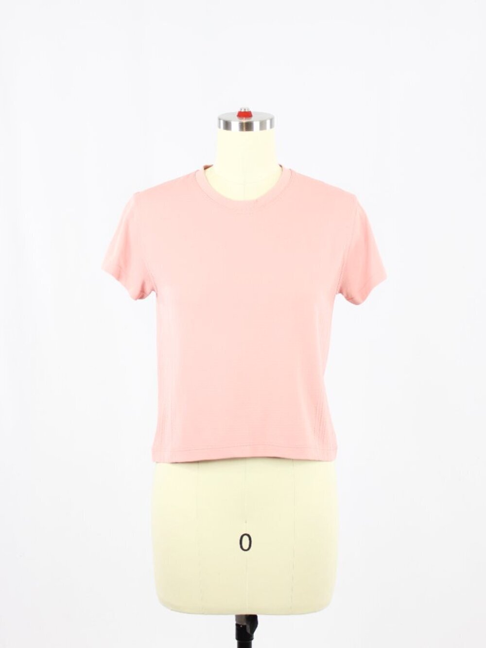 LULULEMON Train To Be Mesh Pink Puff Crew Neck Cropped T-Shirt, Size 4